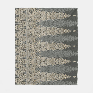 Ornamentales traditionelles Paisley-Design Fleecedecke