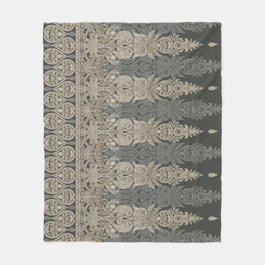 Ornamentales traditionelles Paisley-Design  Fleecedecke (Vorderseite)