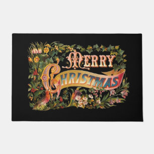Ornamentales Vintage-Frohe Weihnachten Fußmatte
