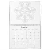 OrnaMENTALs 12-monatige therapeutische Farbseiten Kalender (Mär 2017)