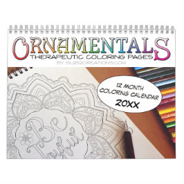 OrnaMENTALs 12-monatige therapeutische Farbseiten Kalender