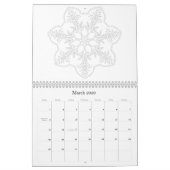 OrnaMENTALs 12-monatige therapeutische Farbseiten Kalender (Mär 2026)