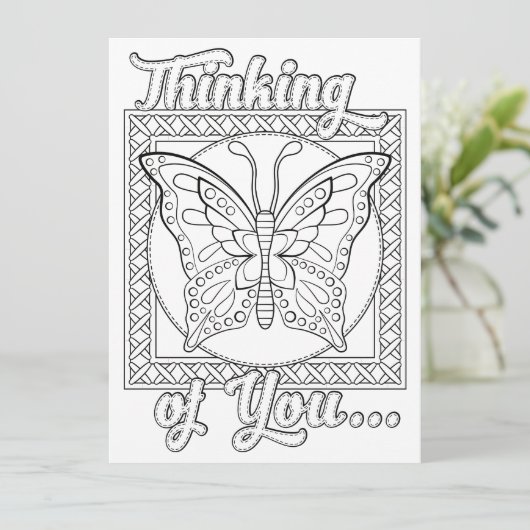 OrnaMENTALs Denken Sie an Sie Farbe Ihre eigenen Karte (Stehend Vorderseite)