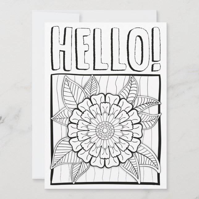 OrnaMENTALs Hallo mit Showy Bloom Farbe Ihre eigen (Vorderseite)