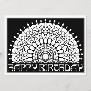 OrnaMENTALs Happy Birthday Mandala Farbe Ihre eige Karte