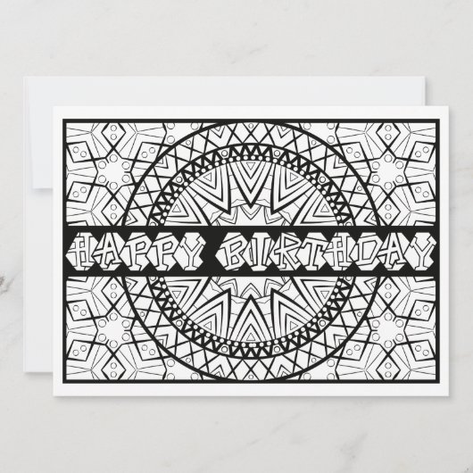 OrnaMENTALs Happy Birthday Sonnenfarbe Ihre eigene Karte (Vorderseite)