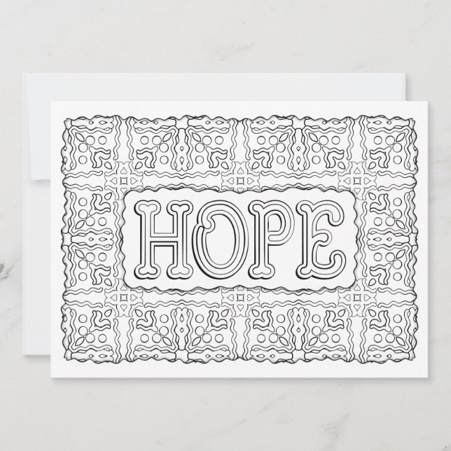 OrnaMENTALs Hoffnung Blumenmuster Farbe Ihre eigen (Vorderseite)