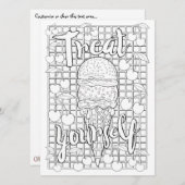 OrnaMENTALs Leckerei Sie selbst Farbe Ihre eigene Einladung (Vorne/Hinten)