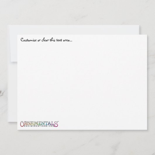 OrnaMENTALs Oh Happy Day Whimsical Farbe Ihre eige Karte (Rückseite)