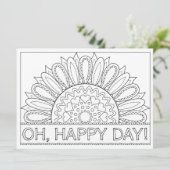 OrnaMENTALs Oh Happy Day Whimsical Farbe Ihre eige Karte (Stehend Vorderseite)