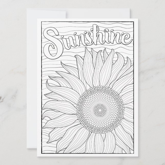 OrnaMENTALs Sonnenblumen Farbe Ihre eigene (Vorderseite)