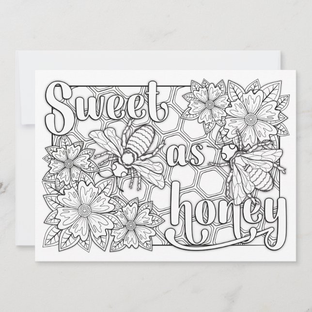 OrnaMENTALs Sweet as Honey Bees Color Your Own (Vorderseite)