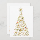 Ornamentaustausch Poker Nachteinladung Postkarte (Vorne/Hinten)