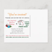 Ornamentaustausch Poker Nachteinladung Postkarte (Rückseite)