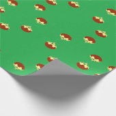 Ornamente auf Grün Geschenkpapier (Ecke)