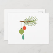 Ornamente auf Zweig Postkarte (Vorne/Hinten)