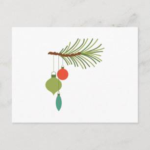 Ornamente auf Zweig Postkarte