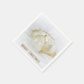 Ornamente aus Gold und Weiß-Glitzer Serviette (Ecke)