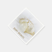 Ornamente aus Gold und Weißem Glitzer Serviette (Ecke)