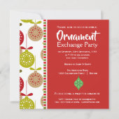 Ornamente Austausch Party Weihnachts-Einladung Einladung (Vorderseite)
