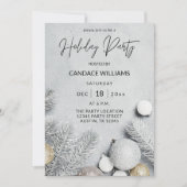 Ornamente & Blätter Feiertage Einladung (Vorderseite)