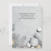 Ornamente & Blätter Feiertage Einladung (Rückseite)