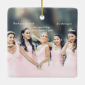 Ornamente der Roten Vintagen Vögel Trauzeugin (Rückseite)