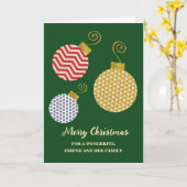 Ornamente Freunde und Familie Frohe Weihnachten Karte (Gelbe Blume)