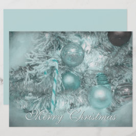 Ornamente Frohe Weihnachten Aquamarinen Grünen Fei