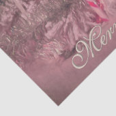 Ornamente Frohe Weihnachten Rosa Silver Holiday Ba Seidenpapier (Detail)