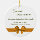 Ornamente für den Geburtstag eines Kindes. Goldene (Hinten)