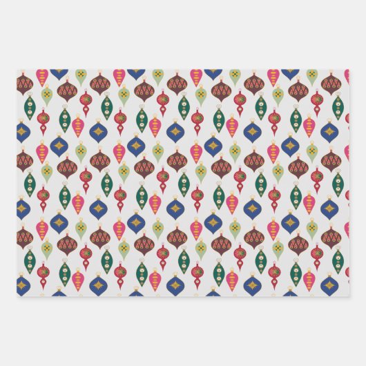 Ornamente Galore: Weihnachtsgeschenk Wrap Delight Geschenkpapier Set (Vorderseite 3)