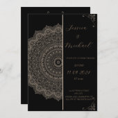 Ornamente Hochzeitseinladung Einladung (Vorne/Hinten)