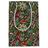 Ornamente in Tree & Satin Mittlere Geschenktüte (Vorderseite)