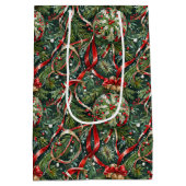 Ornamente in Tree & Satin Mittlere Geschenktüte (Rückseite)