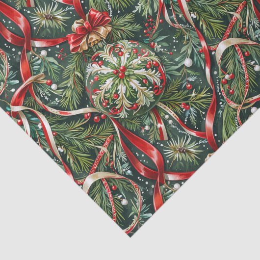 Ornamente in Tree & Satin Seidenpapier (Detail)