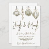 Ornamente Jingle & Mingle Holiday Open House Invit Einladung (Vorne/Hinten)