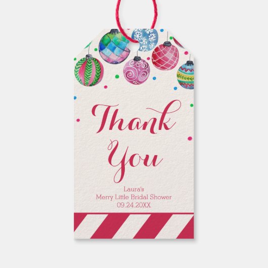 Ornamente Merry Little Brautparty Vielen Dank Geschenkanhänger (Rückseite)