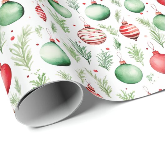 Ornamente Muster Weihnachten Geschenkpapier (Rolleneckpunkt)