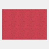 Ornamente Poinsettias Snowflake Dots Weihnachten Geschenkpapier Set (Vorderseite 2)