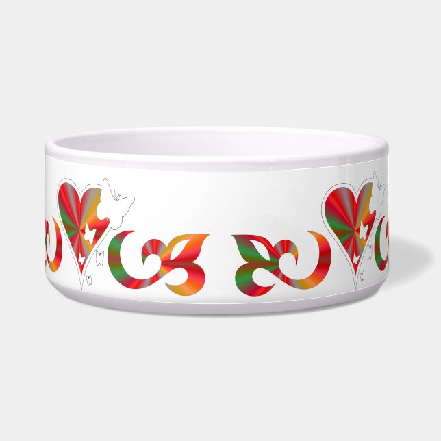 Ornamente Regenbogenherz mit Schmetterling und Lil Napf (Vorderseite)