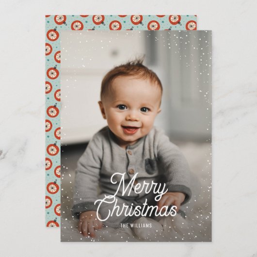 Ornamente Schnee Foto Weihnachten (Vorne/Hinten)