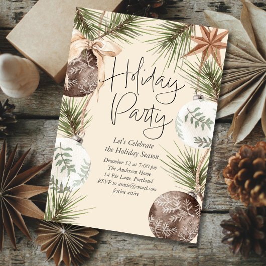 Ornamente Surround Holiday Party Feiertagskarte