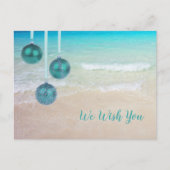 Ornamente Tropical Beach Weihnachten Postkarte (Vorderseite)