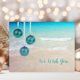 Ornamente Tropical Beach Weihnachten Postkarte