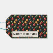 Ornamente und Kiefernbrunnen Brauch süß Weihnachte Geschenkanhänger (Rückseite Horizontal)