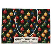 Ornamente und Kiefernbrunnen Brauch süß Weihnachte Große Geschenktüte (Rückseite)