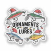 Ornamente und Lures Weihnachten Aufkleber (Vorderseite)