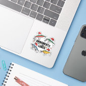 Ornamente und Lures Weihnachten Aufkleber (Laptop mit iPhone)