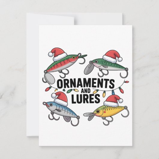 Ornamente und Lures Weihnachten Dankeskarte (Vorderseite)